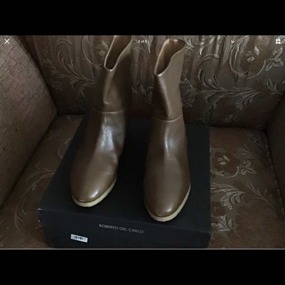 Roberto Del Carlo Leather Ankle Boots IT 41, US 11